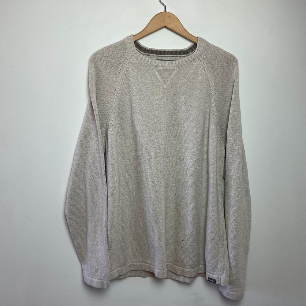 Eddie Bauer Cotton Crewneck Sweater Mens L/XL Quiet‎ Luxury Preppy Academia
